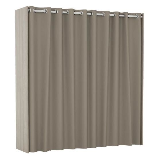 Dana Kit Dressing Extensible 2 Colonnes 2 Tiroirs Avec Rideau