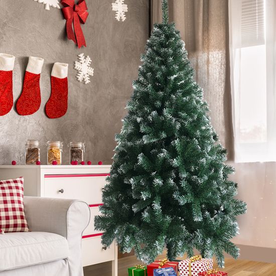Sapin De Noël Artificiel Neigeux 180 Cm - 570 Branches, 250 LED - PVC Ignifuge - Support Métal