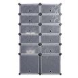 Etagere De Rangement Avec 12 Casiers Armoire Plastique Avec Porte