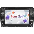 AWESAFE Autoradio pour Golf 6 Voiture 7" Écran Tactile HD avec CD/DVD/SD/USB/GPS/AM/FM/RDS/Bluetooth/MirrorLink/ Commandes au-0