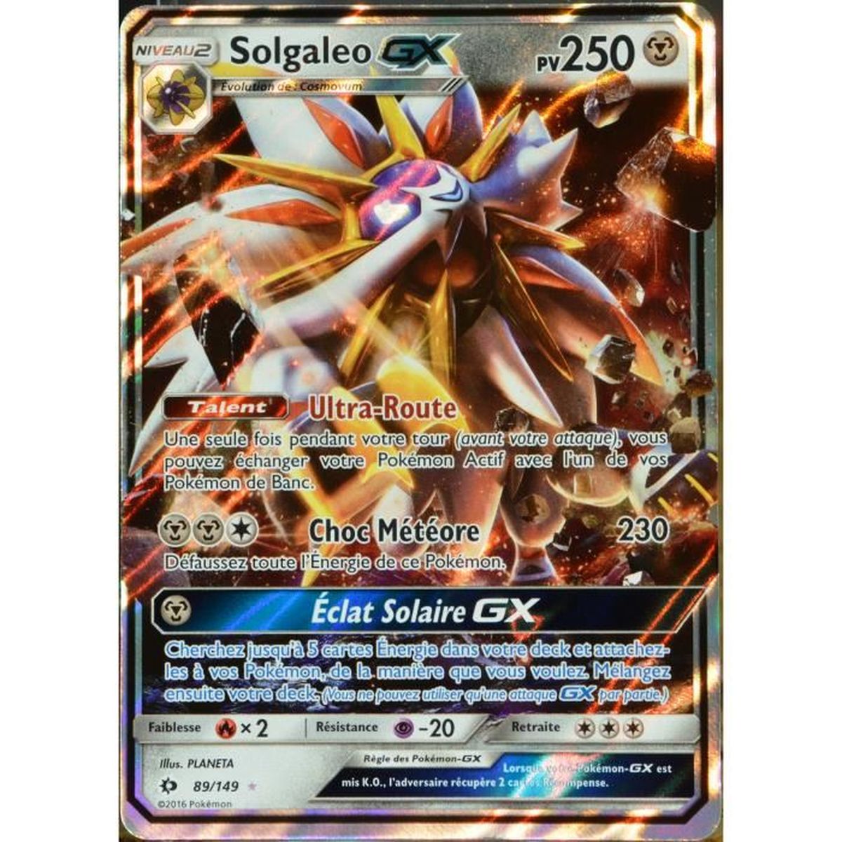 Carte Pokemon 149 Solgaleo Gx 250 Pv Sm1 Soleil Et Lune Cdiscount Jeux Jouets