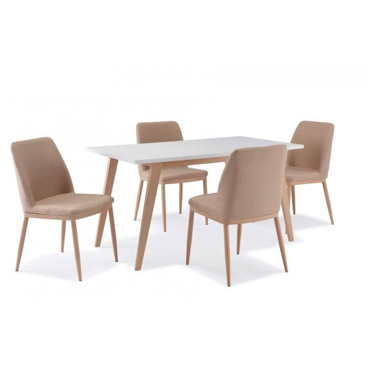 TABLE + 4 CHAISES SCANDINAVE YETA  Cdiscount Maison