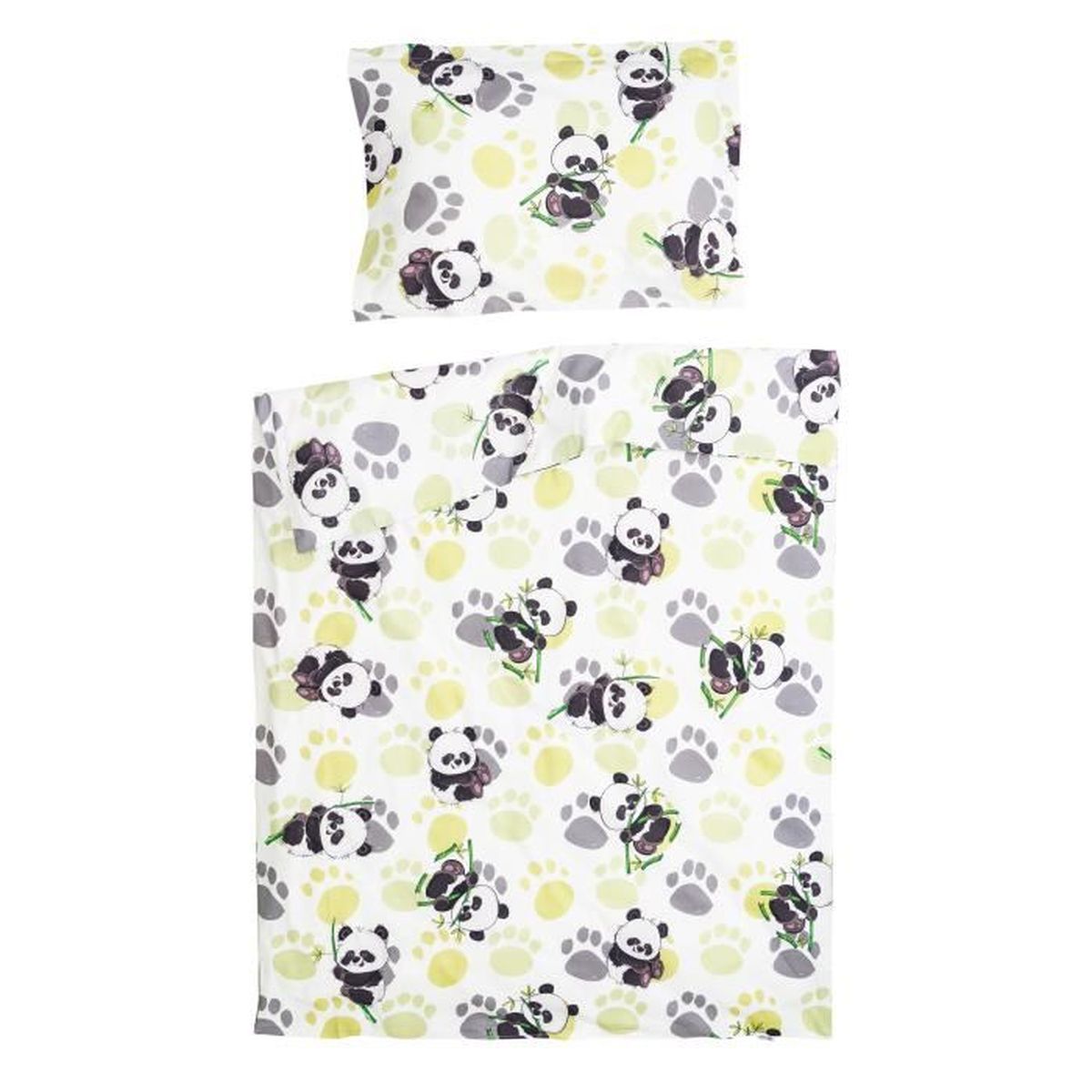 Bambou Panda Housse De Couette 80x1 Cm Et Taie D Oreiller 30x40 Cm Cdiscount Puericulture Eveil Bebe