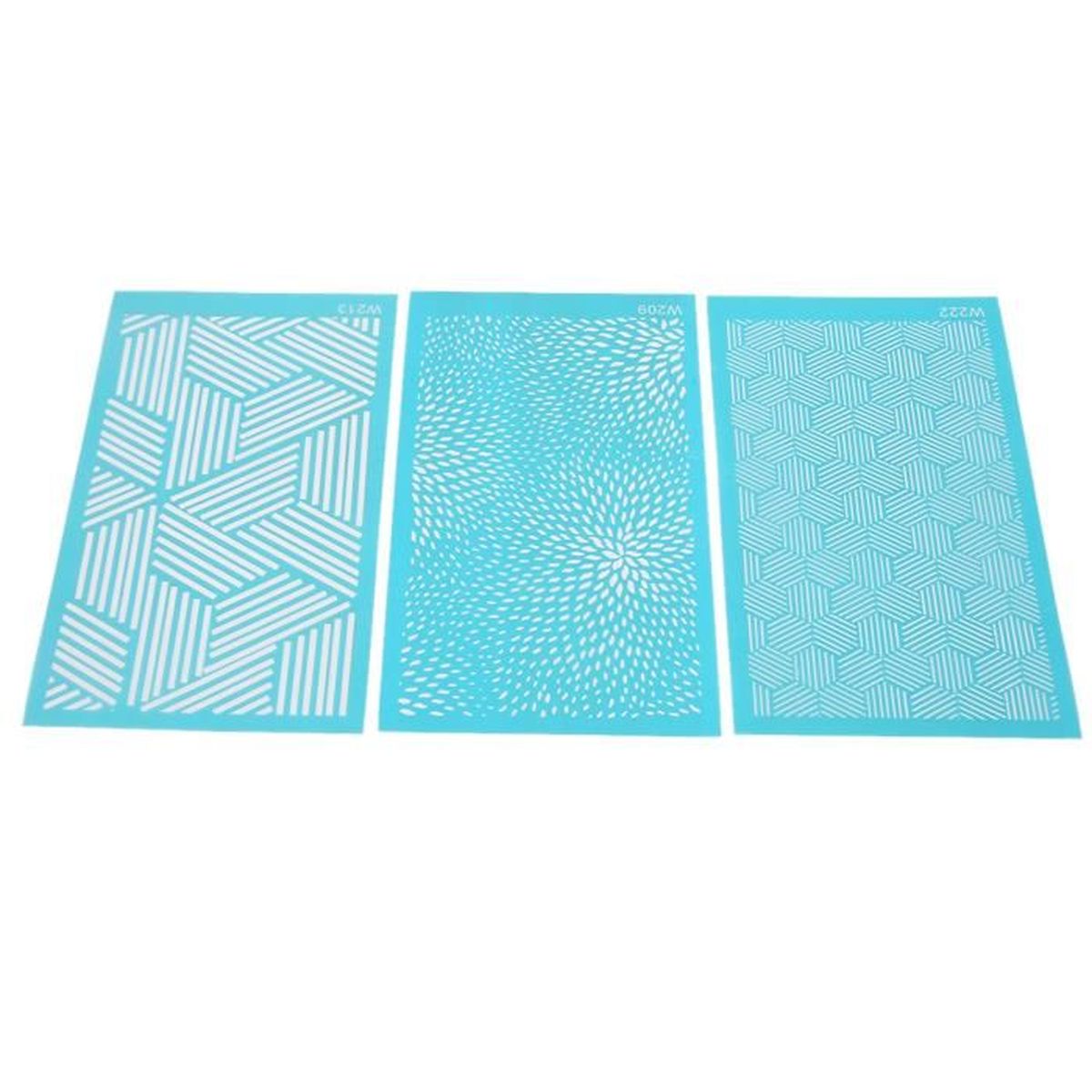 3 Pochoirs Sérigraphie Pour Pâte Polymère - Taille 16x12 Cm - Motifs Amour, Anglais, Trèfle - Réutilisables, Facile à Nettoyer