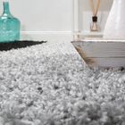 PHC Tapis Shaggy Poils Hauts Longs Doux Motifs Géométriques Différents Coloris [160x220 cm, Rouge]