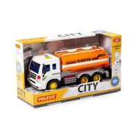 Polesie "City", voiture-jouet - voiture tonneau à inertie (avec lumières et son) (orange)