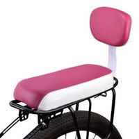 Rose rouge Couverture de siège arrière de vélo en cuir PU pour enfant, support de bicyclette, coussin de repo