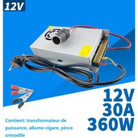 Alimentation 12V 30A transformateur convertisseur d'alimentation AC 110/220V DC 12V 30A 360W pour Informatique,lumières LED