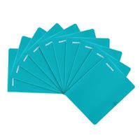 Mintra lot de 10 Cahiers 90 gm agrafés en Couverture Plastique 17x22 seyes turquoise 96 pages