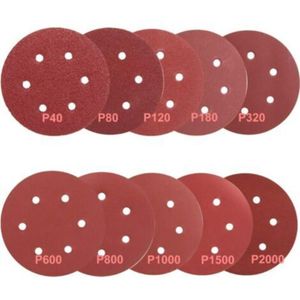 Lot De 40 Disques Abrasifs STEBRUAM – 150mm, 6 Trous, Grain 40, Oxyde D'aluminium