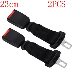 Bouton pression d'extension de ceinture de sécurité de voiture de 25 cm,  couleur : noir