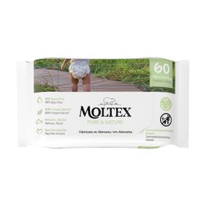 LINGETTES BÉBÉ Moltex Pure & Nature+Lingettes pour bébé Moltex Pure & Nature 60 unités