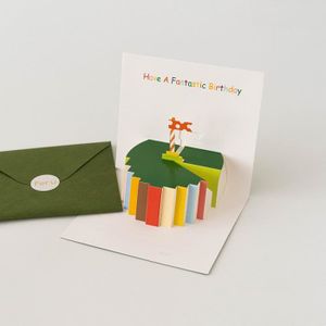 FAIRE-PART - INVITATION Faire-part - invitation,Carte de joyeux anniversaire avec enveloppe 3D,cartes de vœux Pop-Up pour gâteau - D8055[D1706]