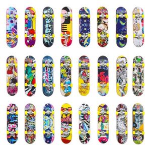 FINGER SKATE - BIKE  Planche  roulettes de Doigt 24pcs Mini-Jouets  Doigt Deck Truck Finger Board Skate Park Boy Enfants Cadeau Motif Alatoire
