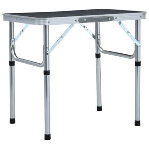 TABLE DE CAMPING CHN Table pliable de camping Gris Aluminium 60x45 