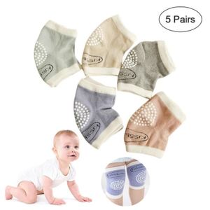 SODIAL Genouill/ères /à Ramper Pour B/éb/é En Coton Cinq Paires Jambi/ères Et Chaussettes Hautes