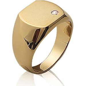 Bague chevaliere homme plaque or en herisson