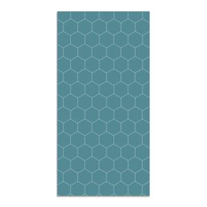 TAPIS Tapis Vinyle Panorama Mosaïque Hexagones Bleus 40x80 cm - Tapis pour Cuisine, Bureau et Salon en PVC