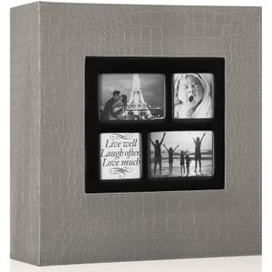 Lanpn Album Photo 10x15 600 Pochette, Grand Format Lin Tissu Album