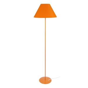 LAMPADAIRE TOSEL Lampadaire 1 lumière - luminaire intérieur - tissu  orange - Style charme - H170cm L40cm P40cm