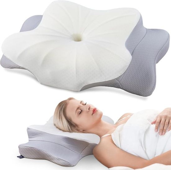 Oreiller Orthopédique Avec Trous Pour Bras - Mousse Mémoire, 3 Trous - Pour Dormeurs Sur Le Côté, Dos, Ventre - Soulage Nuque Et épaules