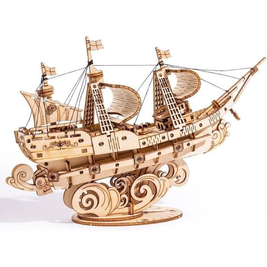 Kit De Construction Bateau Viking En Bois Bartl - 40 Pièces, Bois De Hêtre, Montage En 30 Min (colle Non Incluse)