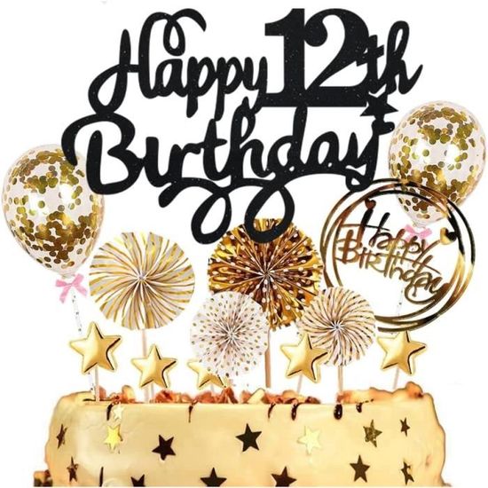 Déco D’anniversaire - 12 Sachets Bonbons + 12 étiquettes Rondes - Bleu, Papier écologique, Pour Gâteaux Et Fêtes - 1