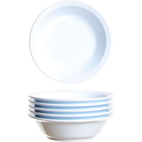 Lot De 6 Bols En Plastique Sans BPA 690 Ml - Colorés, Réutilisables - Passent Au Micro-ondes Et Lave-vaisselle - Pour Salade, Ramen, Pop-corn, Repas Nomades - 9