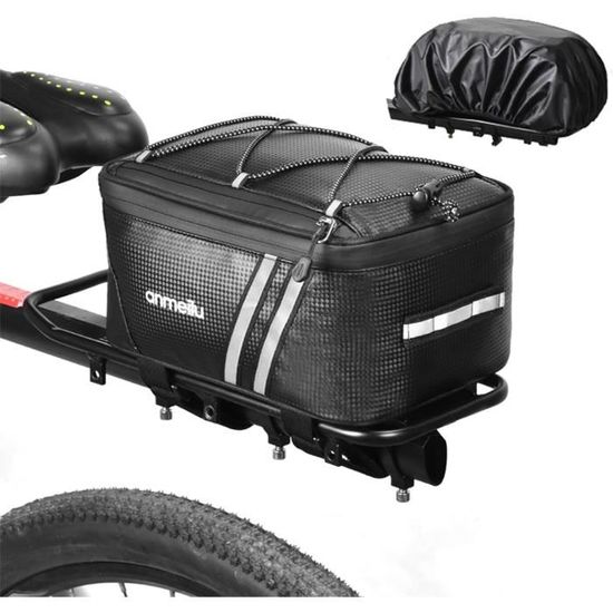Sacoche Porte-Bagages Vélo 8L Étanche - Sac Vélo Imperméable Avec Bandoulière, Idéal VTT Et Balades