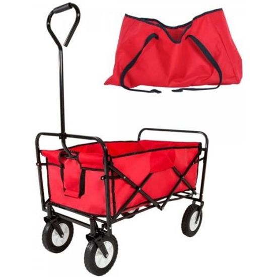 Chariot De Transport Pliable Abician - Charge Max 75kg, Hauteur Réglable 64-100cm, Aluminium Léger - Pour Valises, Cartons, Déménagement
