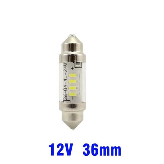 12v 36mm white -Mcdrlled – ampoule Led C10w 6v 12v 24v C5w, lumière de lecture pour intérieur de voiture, lampe dôme, lampe de lectu