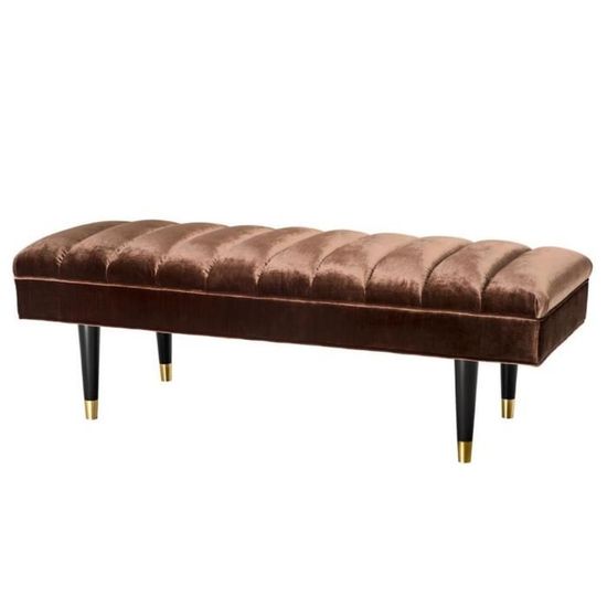 Casa Padrino Banc De Luxe Orange Fonce Noir Or 134 X 50 X H