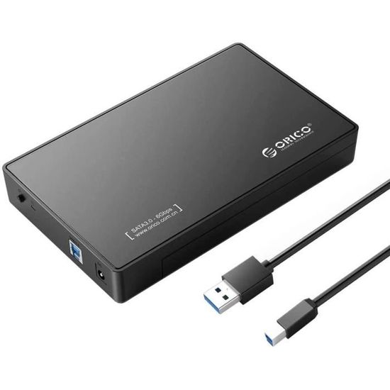 ORICO Boîtier Externe USB 3.0 pour Disque Dur 3,5 SATA, Capacité de HDD  jusqu'à 10 to - sans Outil