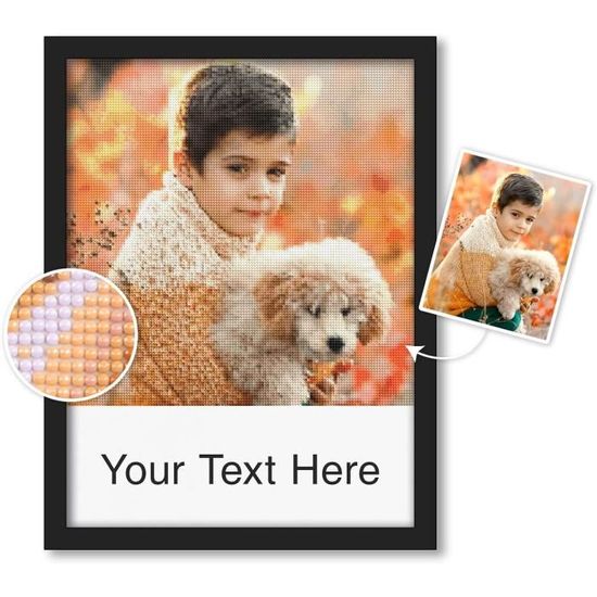 Diamond Painting Personnalisé ARTULIO - 40x30 Cm - Créez Votre œuvre Avec Votre Photo, Kit Complet 5D