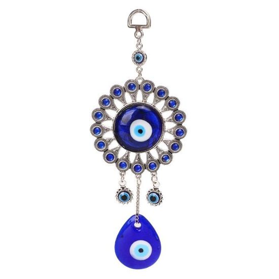 Décoration Murale Amulette Mauvais Œil Turque, Pendentif Bleu De Protection Musulman Avec Bénédiction, Ornement De Crémaillère Pour Tapis Coran
