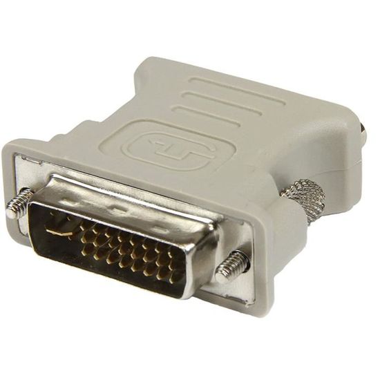 Adaptateur DVI Mâle Vers VGA Femelle - Beige - Neuf - Conversion Vidéo