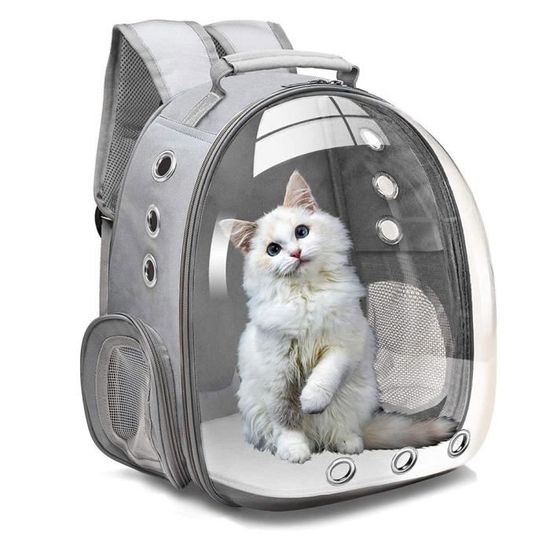 Sac Transport Chat Sac a Dos pour Chat et Petit Chien Respirant et Transparent Ideal pour Voyage en Train Voiture Avion Cdiscount