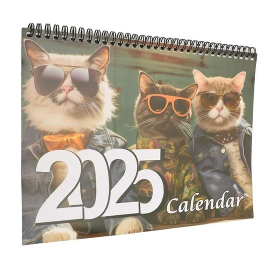 Calendrier De Bureau 2026 En Forme De Chat - Mini Calendrier Mensuel Effaçable Et Décoratif