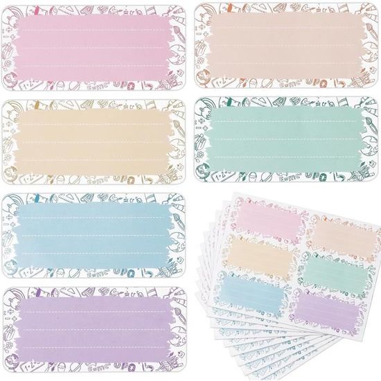 200 étiquettes Adhésives Chevaux Pour Stylos - 4.6x0.7cm, Personnalisation école | Fournitures Scolaires