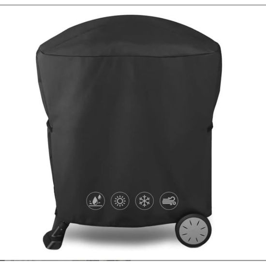 Copertura Impermeabile Per Barbecue Weber Q 1000/2000, Oxford 600D, 54x76x69 Cm, Antistrappo