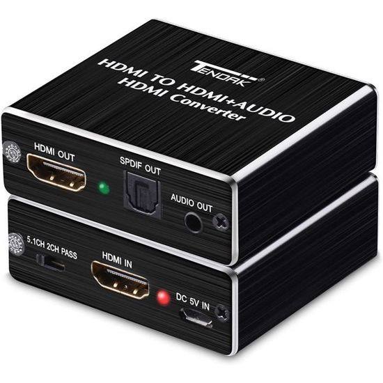 Extractor de audio HDMI 4K a 60 Hz, adaptador convertidor de audio HDMI
