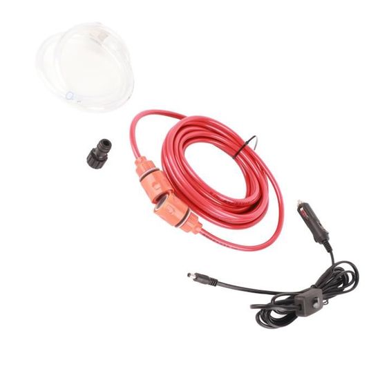 FTVOGUE Lave-Auto 12V Haute Pression - Pompe à Eau Avec Pistolet - Kit Nettoyage Voiture Portable
