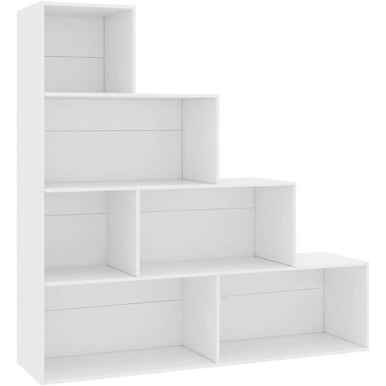 Étagère De Séparation Noa Vicco - 8 étagères, H160 X L67 X P25cm - Blanc - MDF - À Assembler