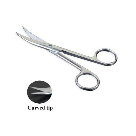 Ciseaux à Bandage Lister 7,25 Pouces - Acier Inoxydable, Bouts Mous, Lame Courbe, Couleur Bleue