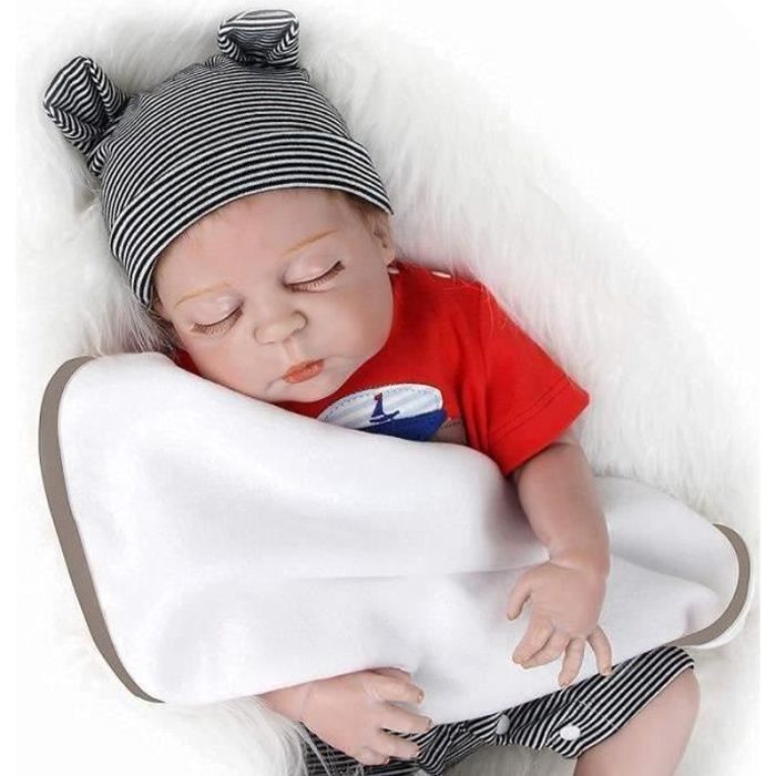 Poupée Reborn 50cm - Corps Entièrement Silicone, Bébé Nouveau-né Réaliste, Sans Marque