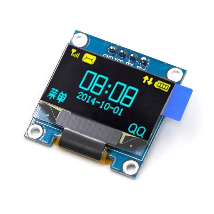 Mini-module d'affichage OLED bleu-sur-noir de 0.66 pouces 64x48 pour Arduino