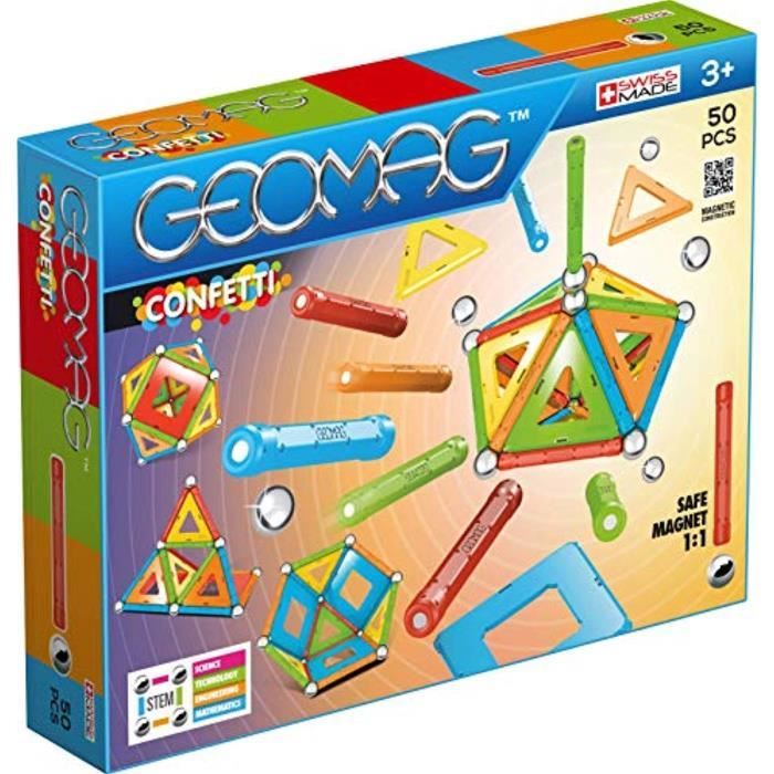 Jeu D'Assemblage DJYIS 352 Confetti Construction Toy, multicolore, 50 pièces