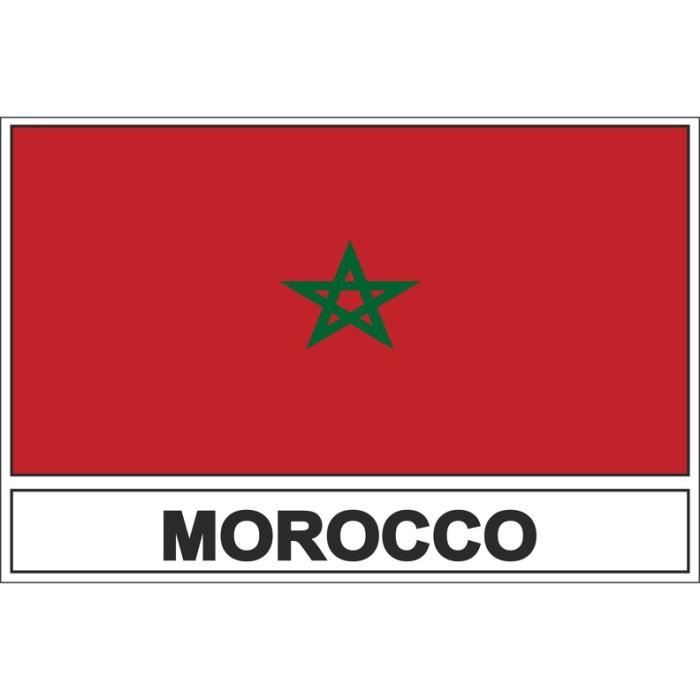 Autocollant sticker drapeau MA maroc