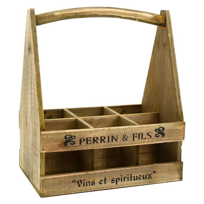 Porte-bouteilles en bois - 30,5 x 20,5 x 34,5 cm