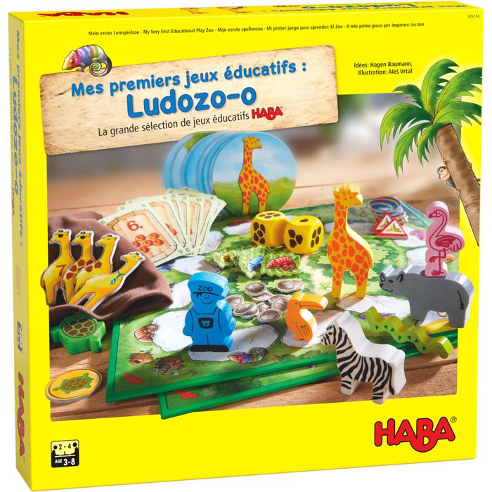 HABA - Ludozo-o - 10 Jeux Éducatifs sur les Animaux de la Jungle - Jeux de Société Enfant 3 ans et +